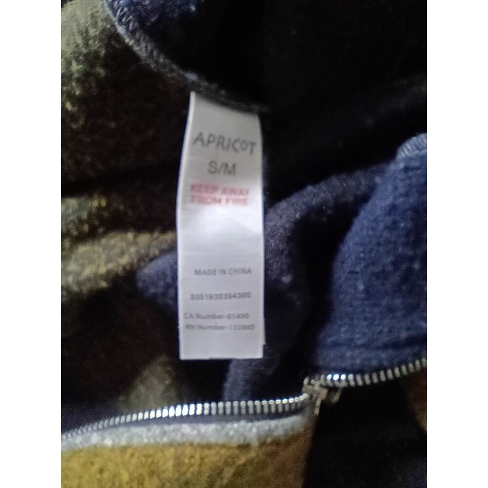 Apricot London S/M Wool Blend Zip Front Colorblock Poncho Cape Cardigan Wrap - Picture 5 of 9